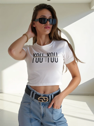 Royalfashion Pamut női crop top