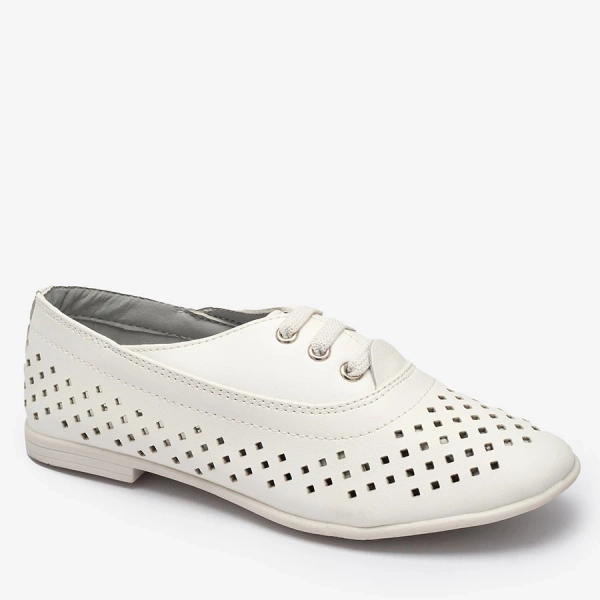 Fehér gyermek áttört mokaszin Janno- Footwear