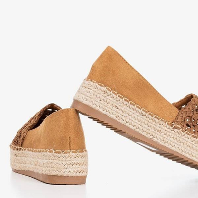 OUTLET Barna espadrillák a Lepusa platformon - Lábbeli
