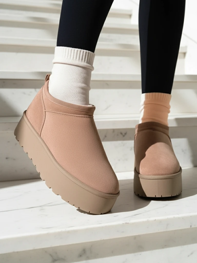 Royalfashion Női rövid csizma a'la hócsizma Ozozi