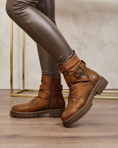 Royalfashion Női bagger csizma barna színben Muasers