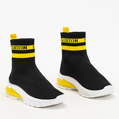 Jammy női fekete magas tornacipő - lábbeli