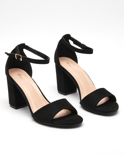 Fekete női öko-velúr szandál a Mokafi postán - Lábbeli