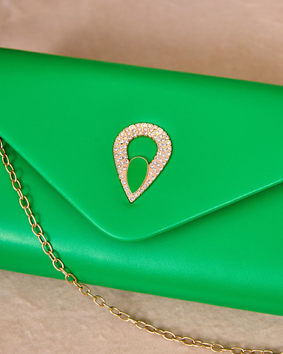 Royalfashion Zöld női kuplungtáska