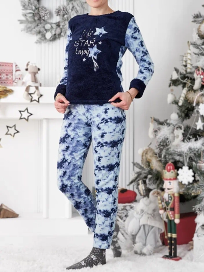 Royalfashion Női Pizsama a'la Fleece Life Star Élvezze