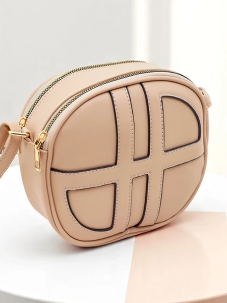 Royalfashion Női kis kerek kézitáska ökobőrből Riva Circle