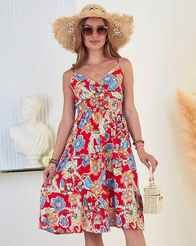 Royalfashion Női pamut virágos ruha