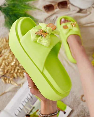 Royalfashion Női gumi flip-flop díszes masnival Nilm