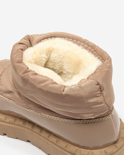 Royalfashion Női csúszós hócsizma barna színben Ireda