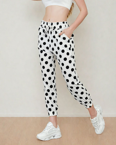 Royalfashion Női pöttyös szövetnadrág