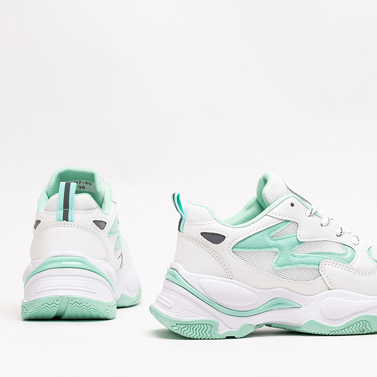 Zöld-fehér női sportcipő Krinosi tornacipő - Lábbeli