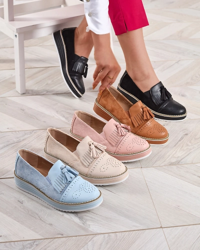 Rózsaszín női alacsony sarkú félcsizma Veolita- Footwear