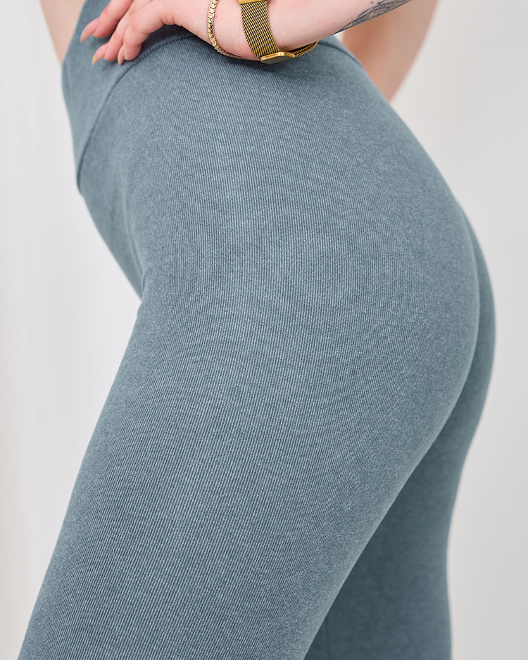 Royalfashion kék női bordázott leggings