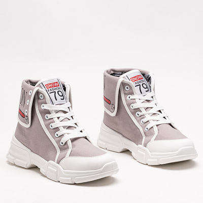 Szürke női magas sportcipő a'la tornacipő Tenerika - Lábbeli