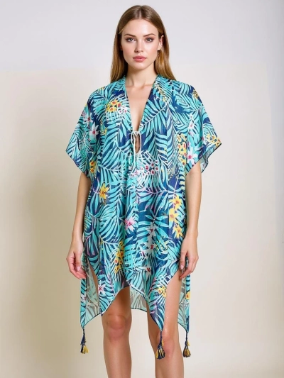 Royalfashion Helene Tropica térdig érő pareo – színes strandruha
