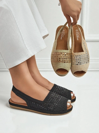 Női szandál, női espadrille szandál strasszkövekkel Belle Sparkle
