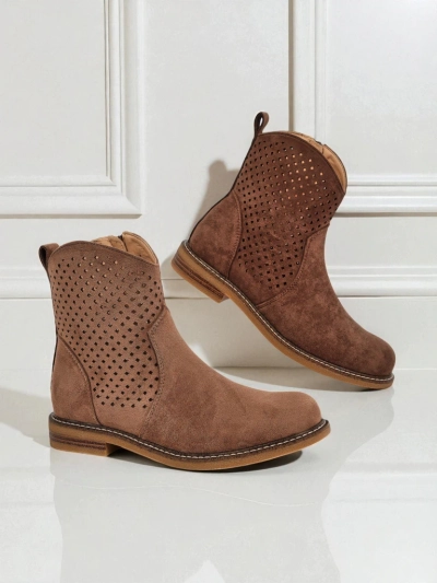 Royalfashion Női áttört bokacsizma Toffas