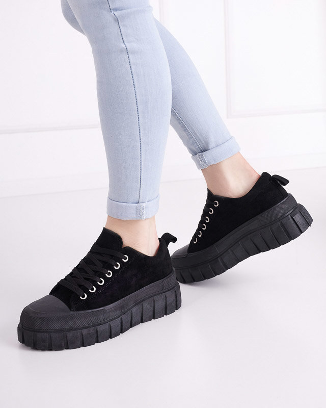 OUTLET Magas női fekete Maomis tornacipő - Lábbeli