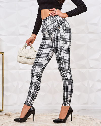Royalfashion Melegített kockás női teggings
