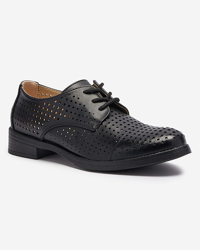 Áttetsző fekete női öko bőr félcipő Azedvo- Footwear