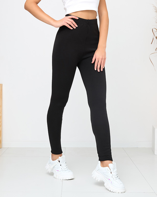 Fekete klasszikus női szigetelt leggings - Ruházat