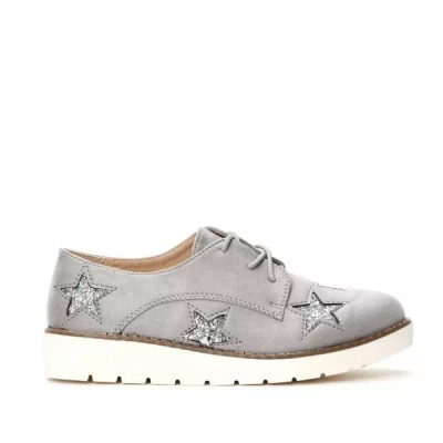 OUTLET Szürke creepers cipő csillagokkal Stylenna - Lábbeli