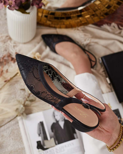 Royalfashion Női a'la ballerina szandál csipkével Benoce