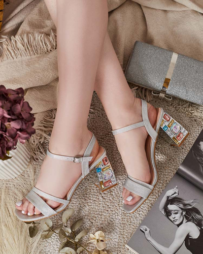 Royalfashion Női Solepte Crystal Post szandál
