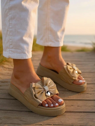 Royalfashion Női platform papucs masnival Sento Pace