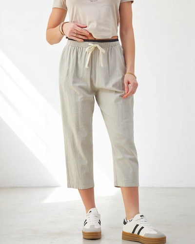 Royalfashion pamut széles női nadrág megkötővel