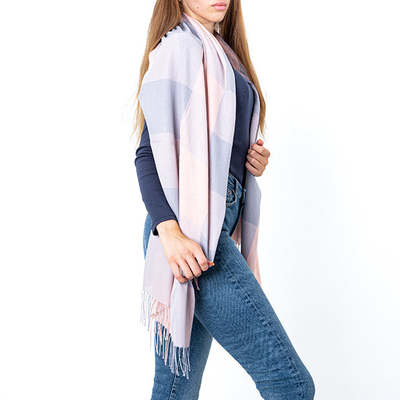 Rózsaszín, kockás női sál - Kiegészítők