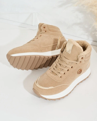 Royalfashion Melegített női tornacipő szőrmével Casill