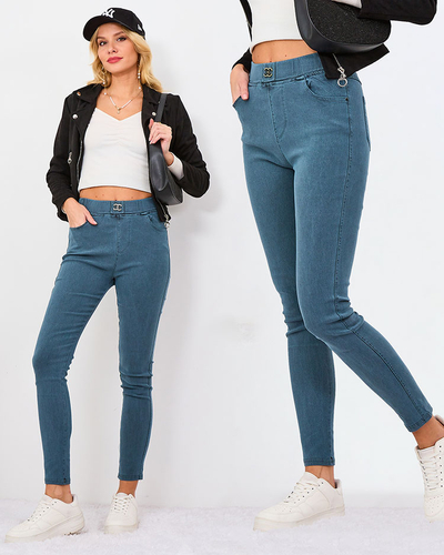 Royalfashion Kék női teggings nadrág