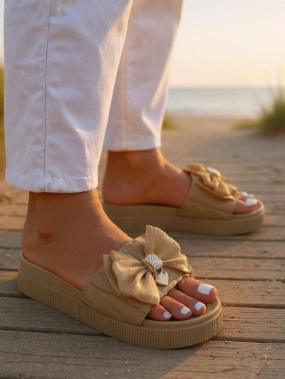 Royalfashion Női platform papucs masnival Sento Pace
