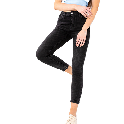 Női fekete, magas derekú leggings - Ruházat