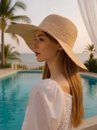 Royalfashion női szalmakalap Elorine