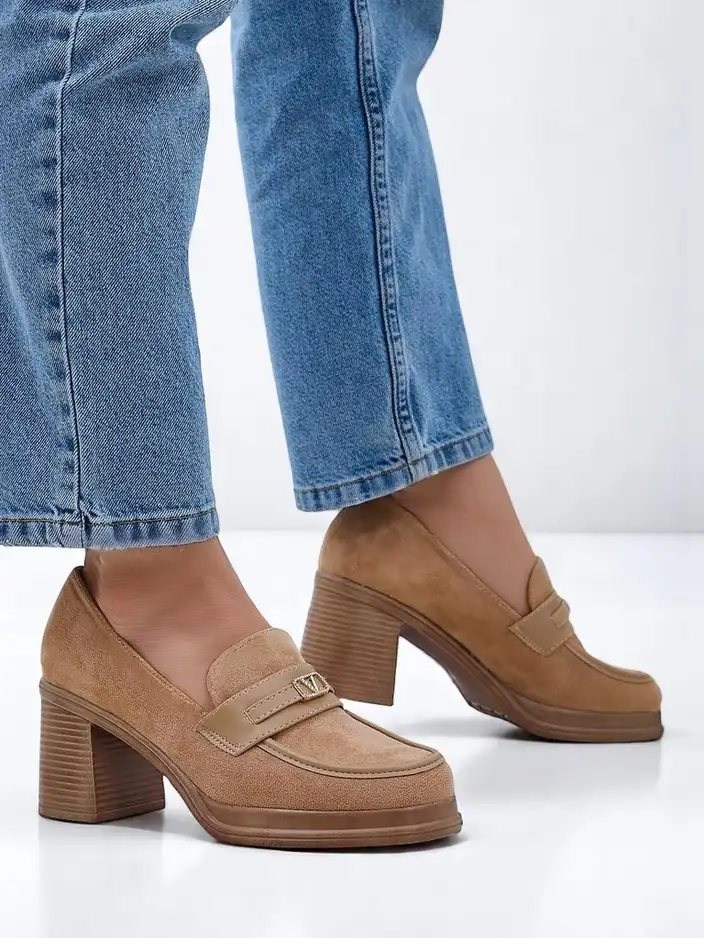 Royalfashion női blokksarkú loaferek Evelay