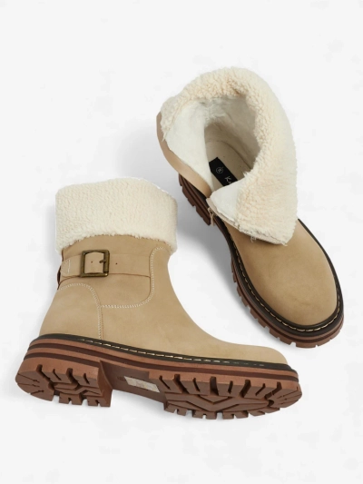 Merli műbőr női bokacsizma szőrmével