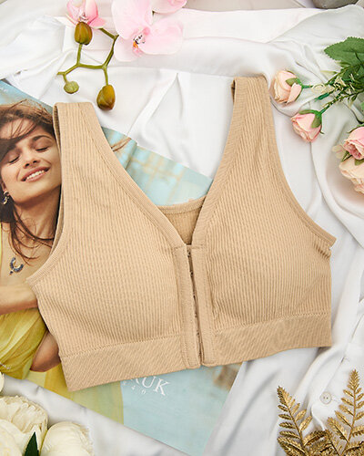 Royalfashion női bordázott sportmelltartó