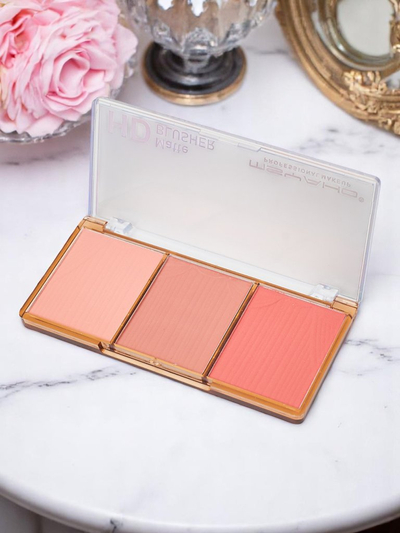 3 árnyalatú matt pirosító paletta az arcra Terracotta Rose színben