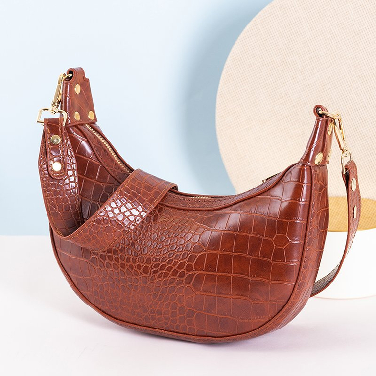 Sötétbarna válltáska a'la baguette - Kézitáskák