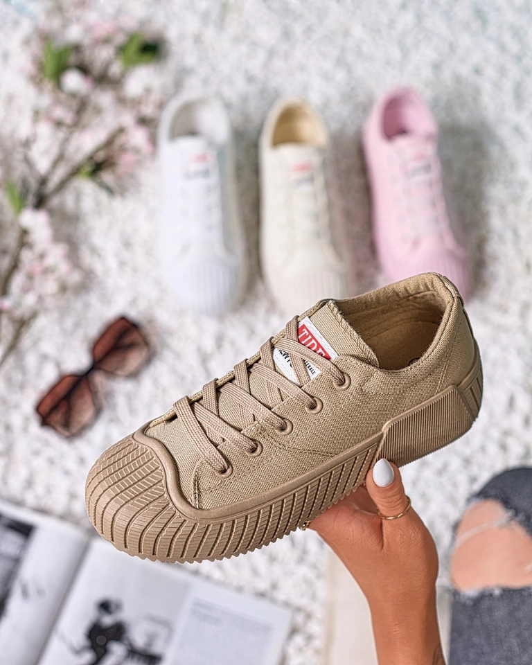 Royalfashion Világosbarna Brigera platform sportcipő