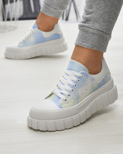 Kék női teniszcipő nyomtatással Lonoll- Footwear