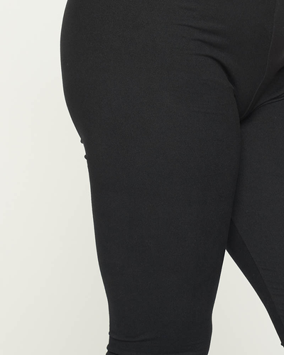 Klasszikus fekete női leggings PLUSZ MÉRET - Ruházat