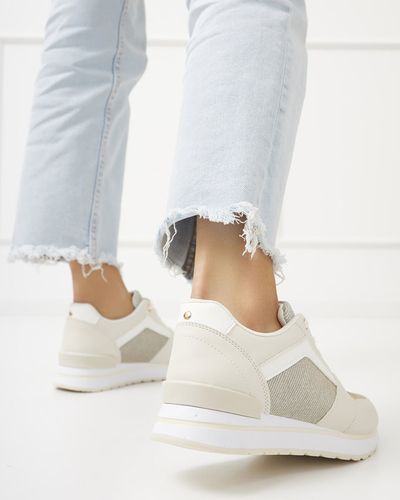 OUTLET Bézs színű női sportcipő csillámmal Berilan - Lábbeli