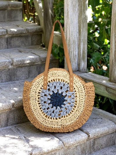 Királyi divat Női szalmatáska Flora Grande