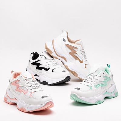 Zöld-fehér női sportcipő Krinosi tornacipő - Lábbeli