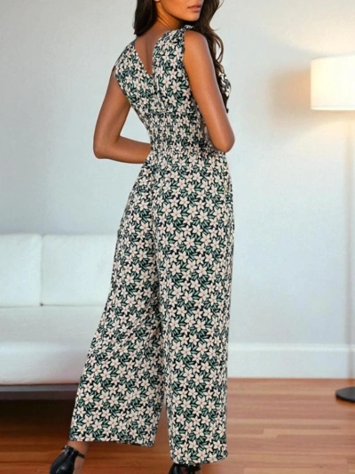 Royalfashion Női hosszú, printes kezeslábas