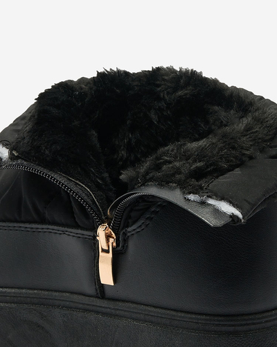 Royalfashion Női csúszós hócsizma fekete Armeda