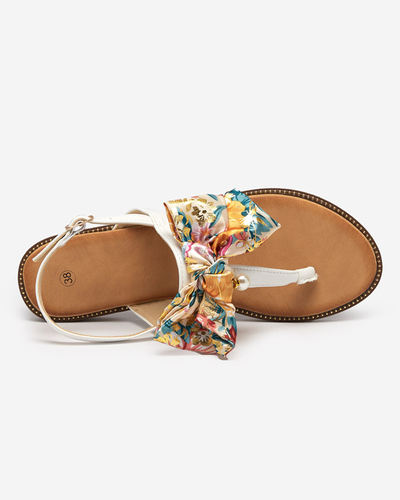 Női fehér szandál masnival Hulub - Lábbeli